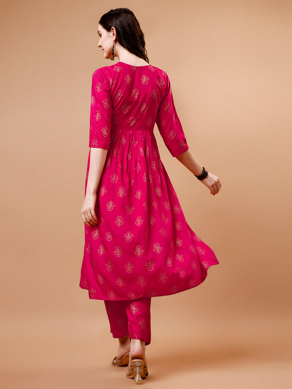 Alia Cut Embroidered & Printed Kurta With Pant & Dupatta, Multicolor - Hiral Fashion | Grocsy