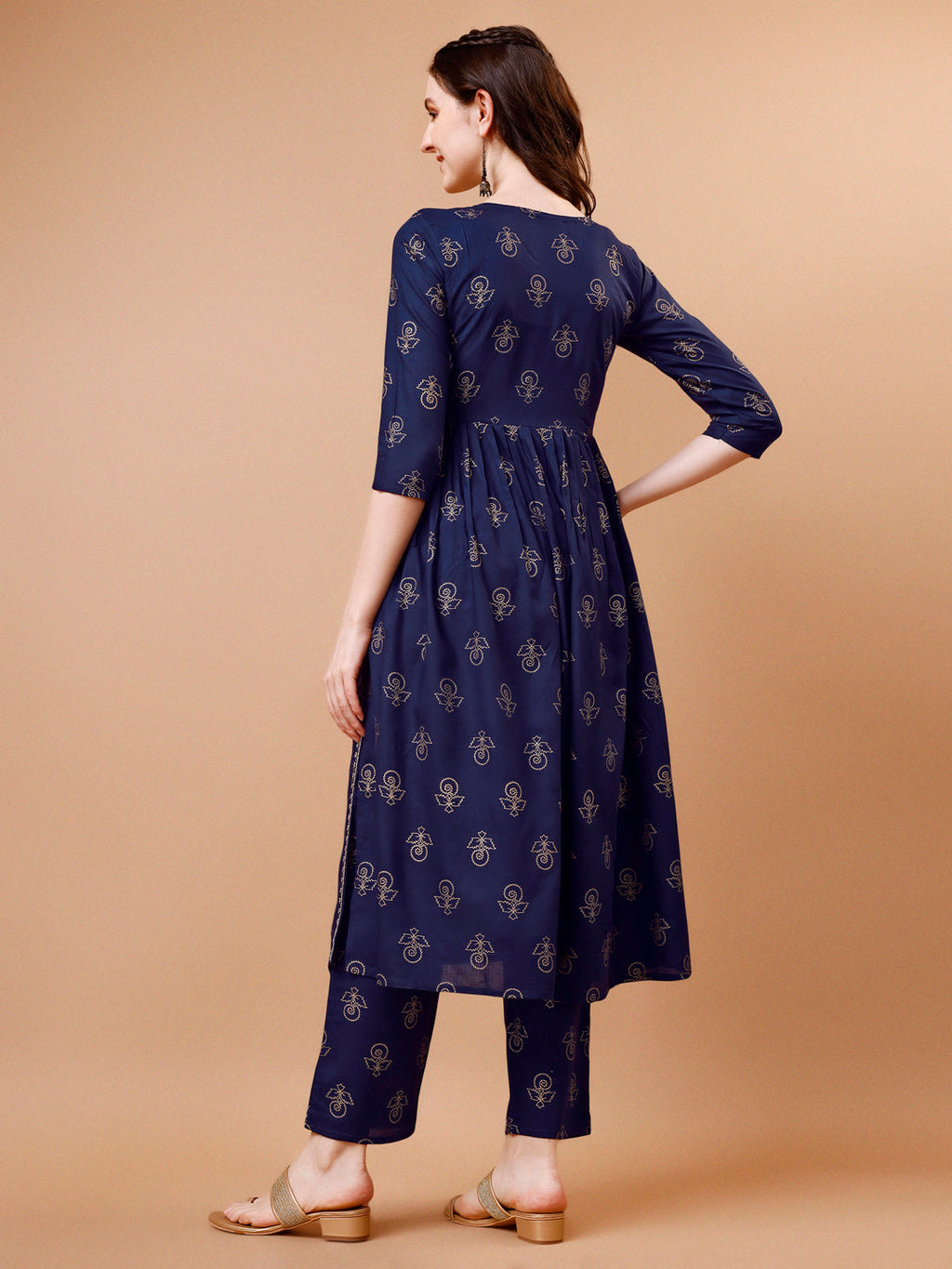 Alia Cut Embroidered & Printed Kurta With Pant & Dupatta, Multicolor - Hiral Fashion | Grocsy