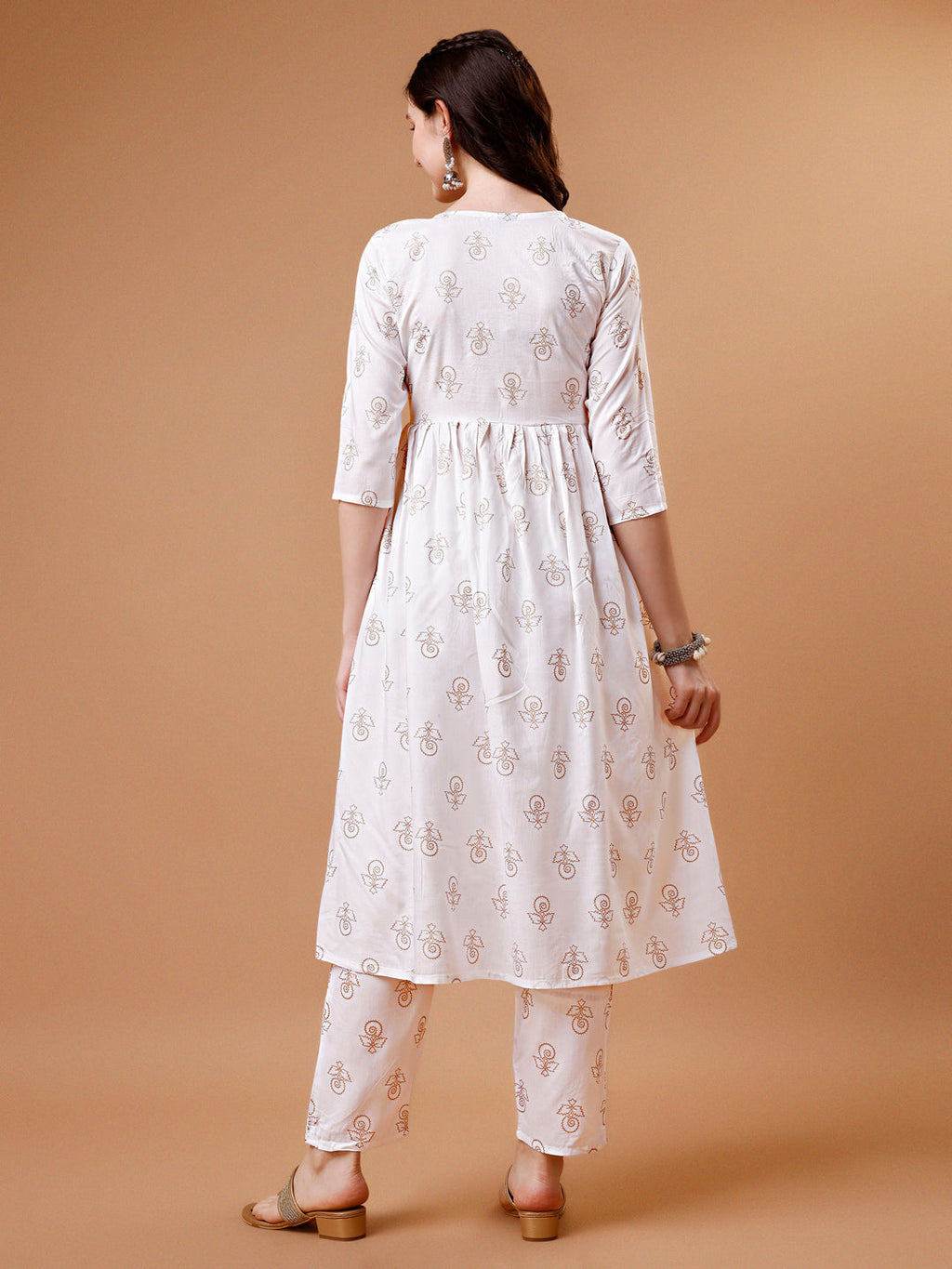 Alia Cut Embroidered & Printed Kurta With Pant & Dupatta, Multicolor - Hiral Fashion | Grocsy