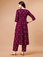 Alia Cut Embroidered & Printed Kurta With Pant & Dupatta, Multicolor - Hiral Fashion | Grocsy