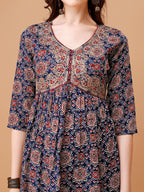 Alia Cut Embroidered & Printed Kurta With Pant & Dupatta, Multicolor - Hiral Fashion | Grocsy