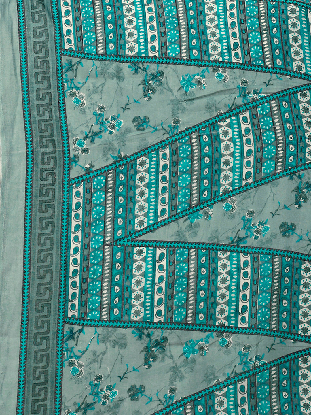 Embroidered And Floral Printed Kurta With Pant & Dupatta, Multicolor - Hiral Fashion | Grocsy