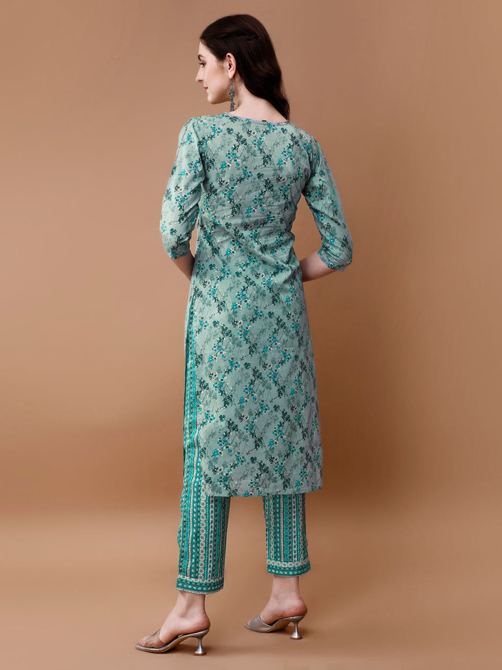 Embroidered And Floral Printed Kurta With Pant & Dupatta, Multicolor - Hiral Fashion | Grocsy