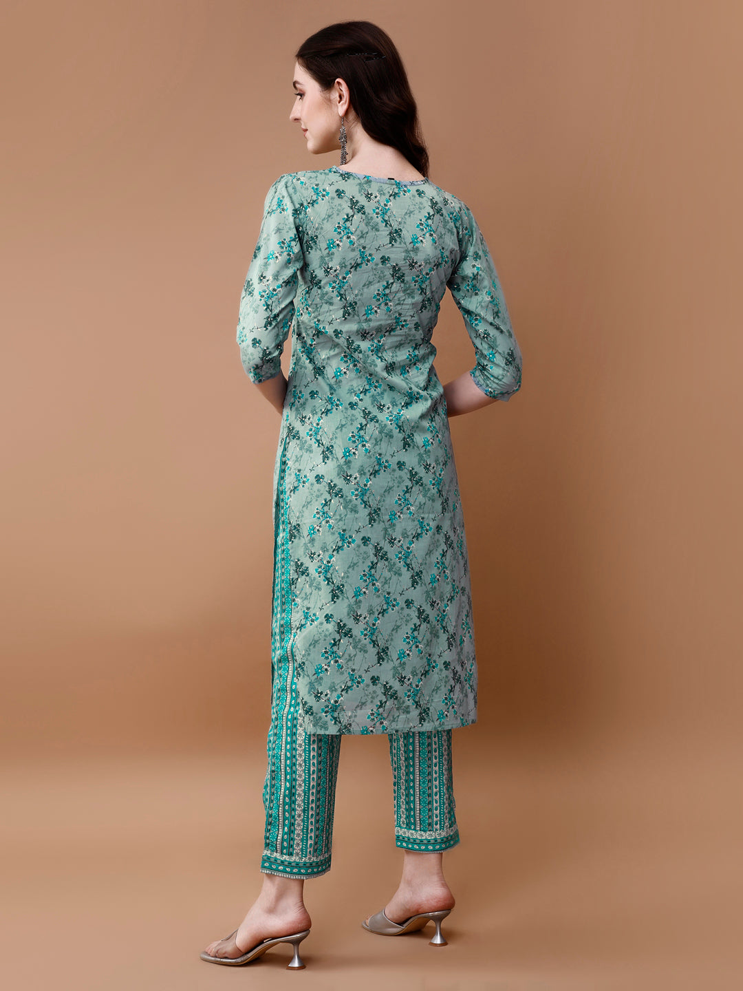 Embroidered And Floral Printed Kurta With Pant & Dupatta, Multicolor - Hiral Fashion | Grocsy