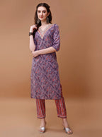 Embroidered And Floral Printed Kurta With Pant & Dupatta, Multicolor - Hiral Fashion | Grocsy