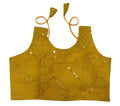 Vamika Bottle Green Georgette Mirror Work Blouse | Grocsy