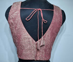 Kia Fashions Coral Pink Crush Tissue Self Design Readymade Blouse | Grocsy