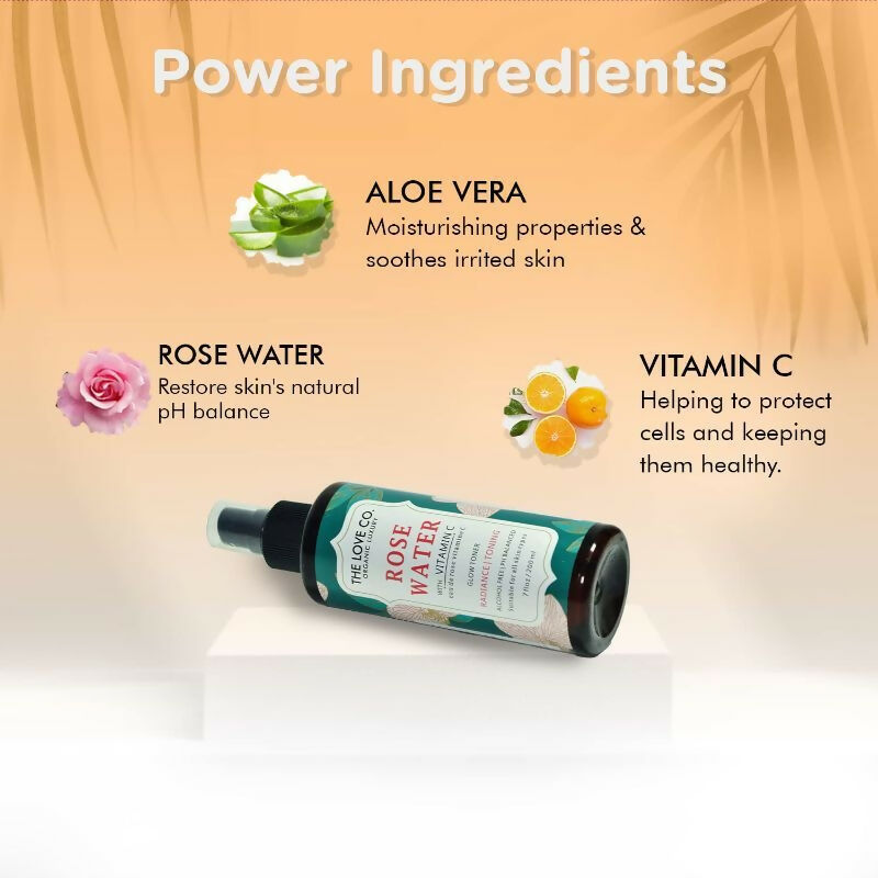 The Love Co. Rose Water Spray For Face | Grocsy
