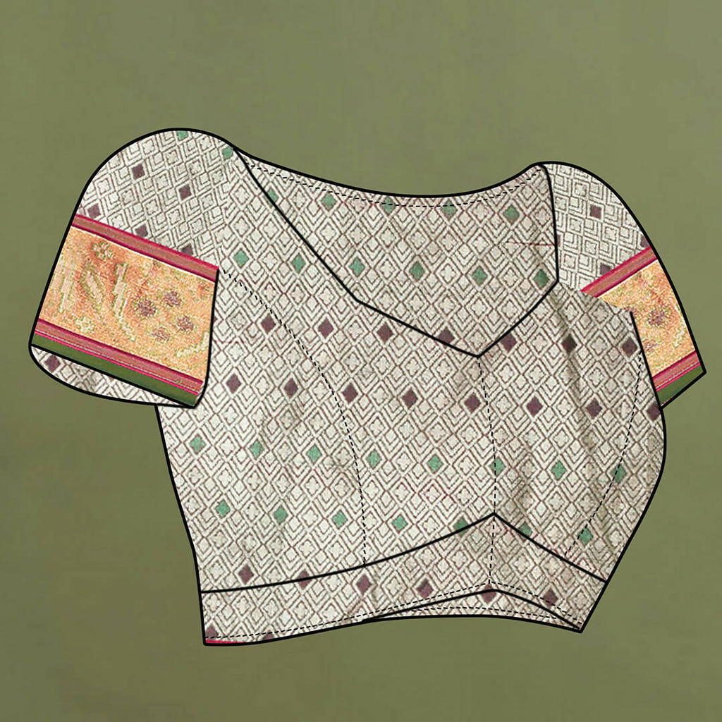Lorenvalley Fashion Pink Patola Silk Woven Design Zari Meenakari Weaving Saree | Grocsy