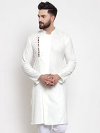 Jompers Men's White Solid Kurta Only | Grocsy