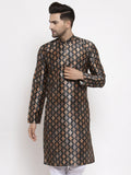 Jompers Men Black Printed Kurta Only | Grocsy
