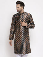 Jompers Men Black Printed Kurta Only | Grocsy