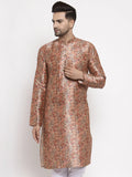 Jompers Men Golden Printed Kurta Only | Grocsy