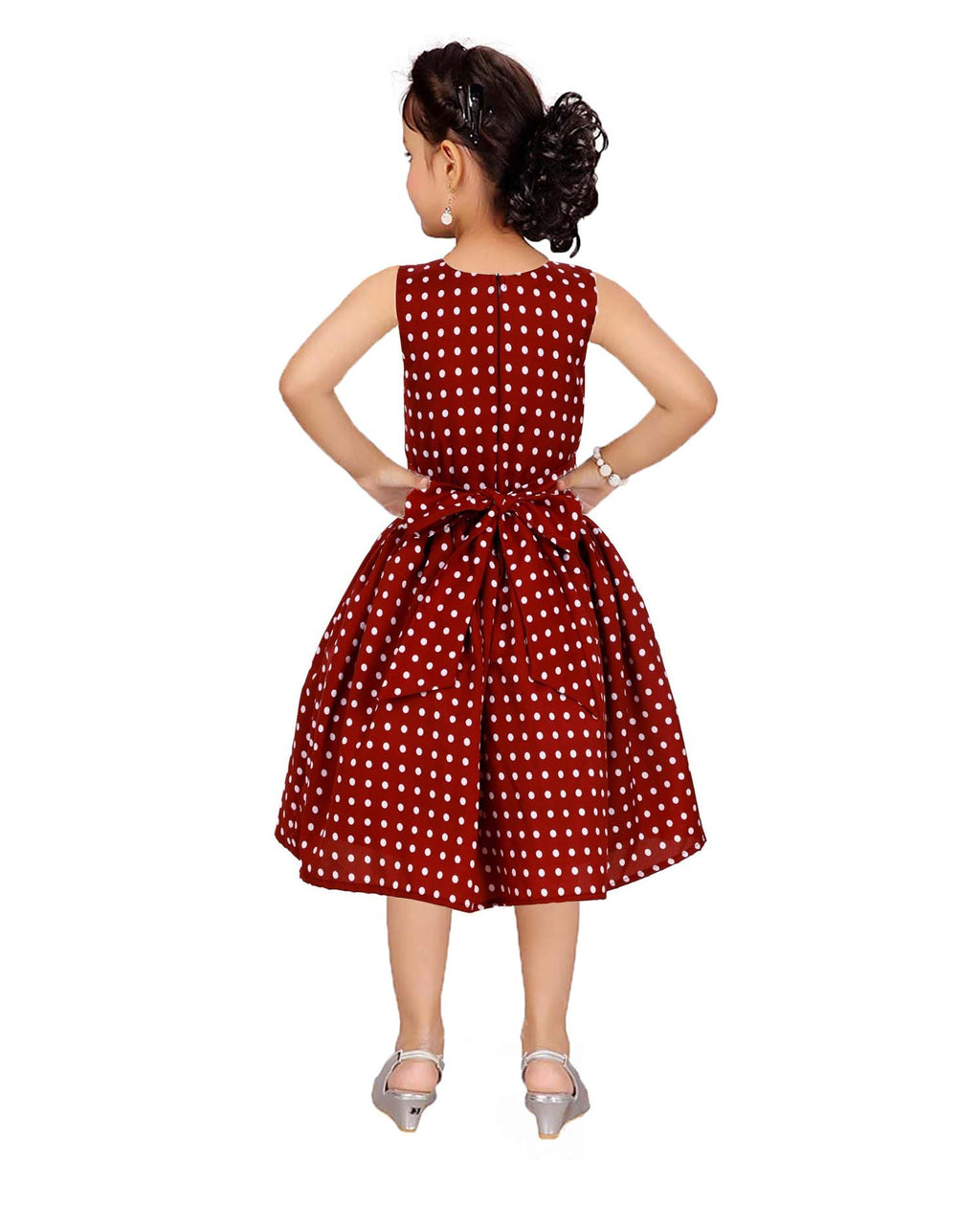 Asmaani Kids Party Wear Stylish Dresses, Perfect for Parties, Functions & Vacations - Maroon | Grocsy
