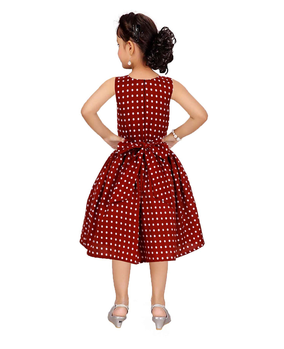 Asmaani Kids Party Wear Stylish Dresses, Perfect for Parties, Functions & Vacations - Maroon | Grocsy