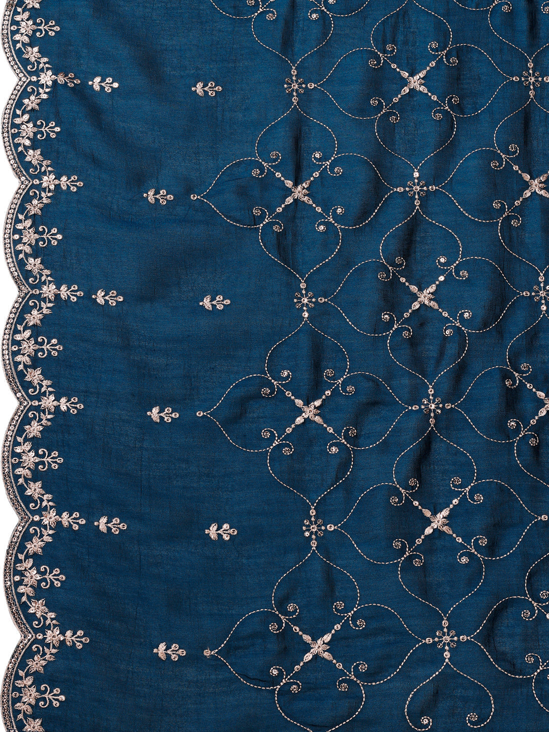 Sequined Embroidered Straight Kurta With Trousers & With Embroidered Dupatta Premium Luxury, Multicolor - Hiral Fashion | Grocsy