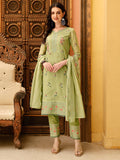 Pakistani Embroidered Kurta With Embroidered Pant & Embroidered Dupatta Premium Luxury, Multicolor - Hiral Fashion | Grocsy