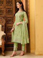 Pakistani Embroidered Kurta With Embroidered Pant & Embroidered Dupatta Premium Luxury, Multicolor - Hiral Fashion | Grocsy