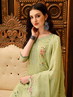 Pakistani Embroidered Kurta With Embroidered Pant & Embroidered Dupatta Premium Luxury, Multicolor - Hiral Fashion | Grocsy