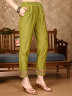 Pakistani Embroidered Organza Kurta With Pant & Embroidered Dupatta Luxury Premium, Multicolor - Hiral Fashion | Grocsy