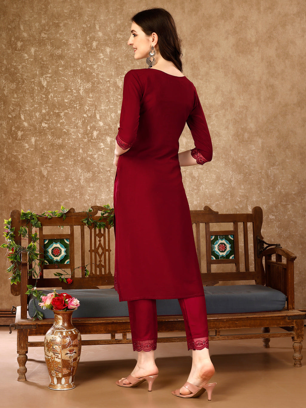 Pakistani Sequined Embroidered Kurta With Pant & Embroidered Organza Dupatta Luxury Premium, Multicolor - Hiral Fashion | Grocsy