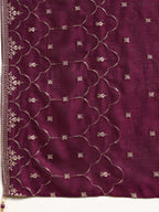 Sequined Embroidered Kurta With Pant & Embroidered Dupatta, Purple - Hiral Fashion | Grocsy