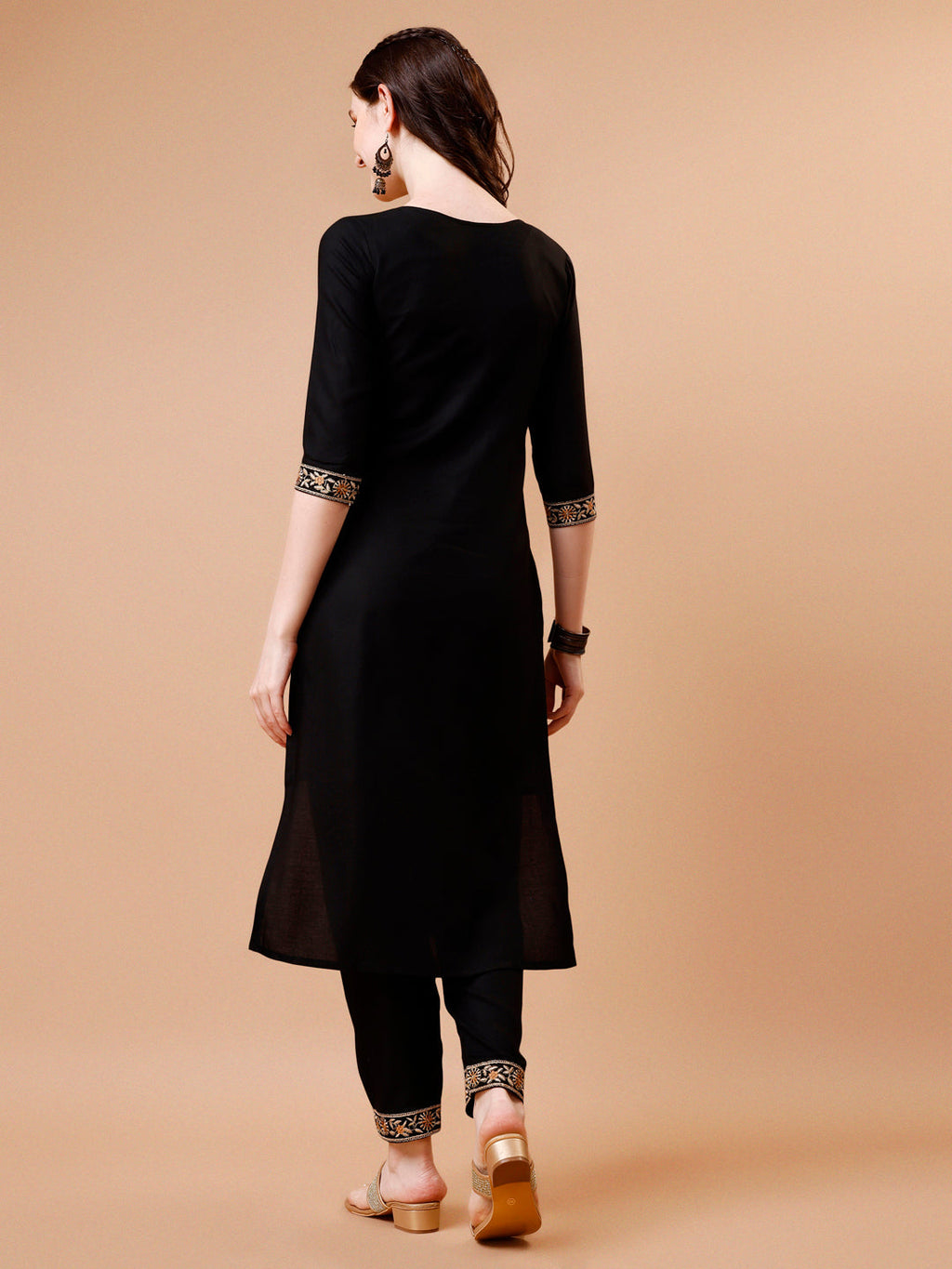 Embroidered Kurta With Pant & Floral Printed Cut Embroidered Work Dupatta Premium, Multicolor - Hiral Fashion | Grocsy