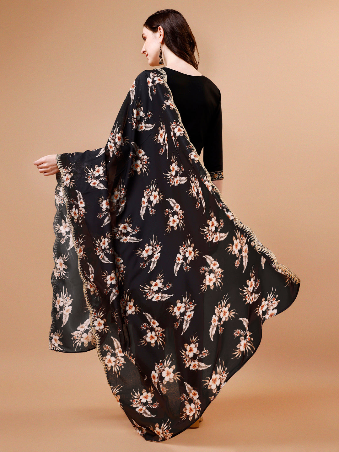Embroidered Kurta With Pant & Floral Printed Cut Embroidered Work Dupatta Premium, Multicolor - Hiral Fashion | Grocsy