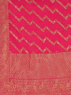 Embroidered Kurta With Pant & Banarasi Jacquard Dupatta, Multicolor - Hiral Fashion | Grocsy