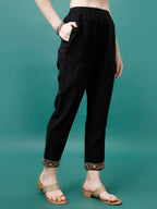 Hand Embroidered Kurta With Pant & Printed Dupatta, Multicolor - Hiral Fashion | Grocsy
