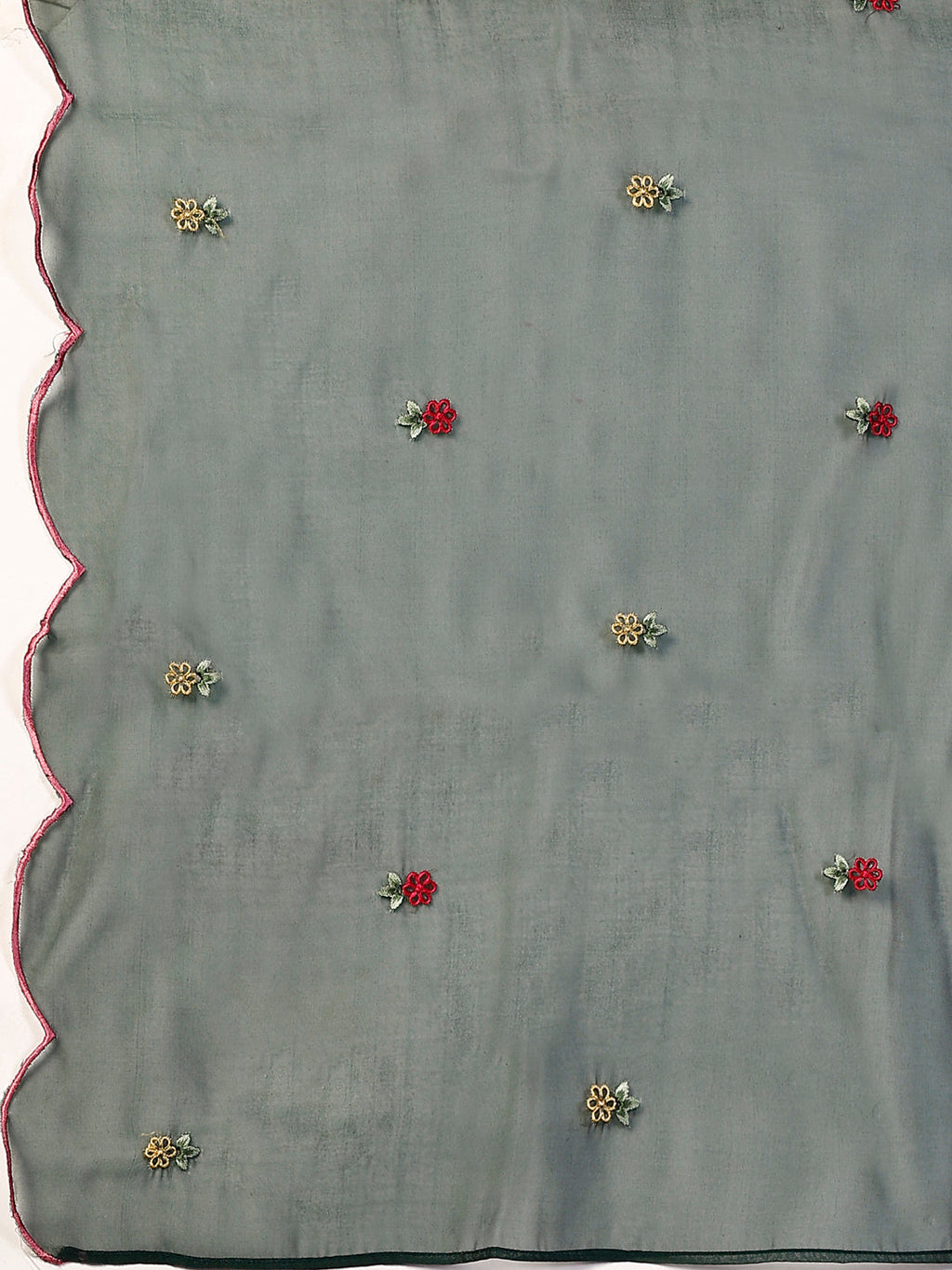 Embroidered Kurta With Pant & Organza Embroidered Dupatta Premium, Multicolor - Hiral Fashion | Grocsy