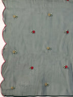 Embroidered Kurta With Pant & Organza Embroidered Dupatta Premium, Multicolor - Hiral Fashion | Grocsy