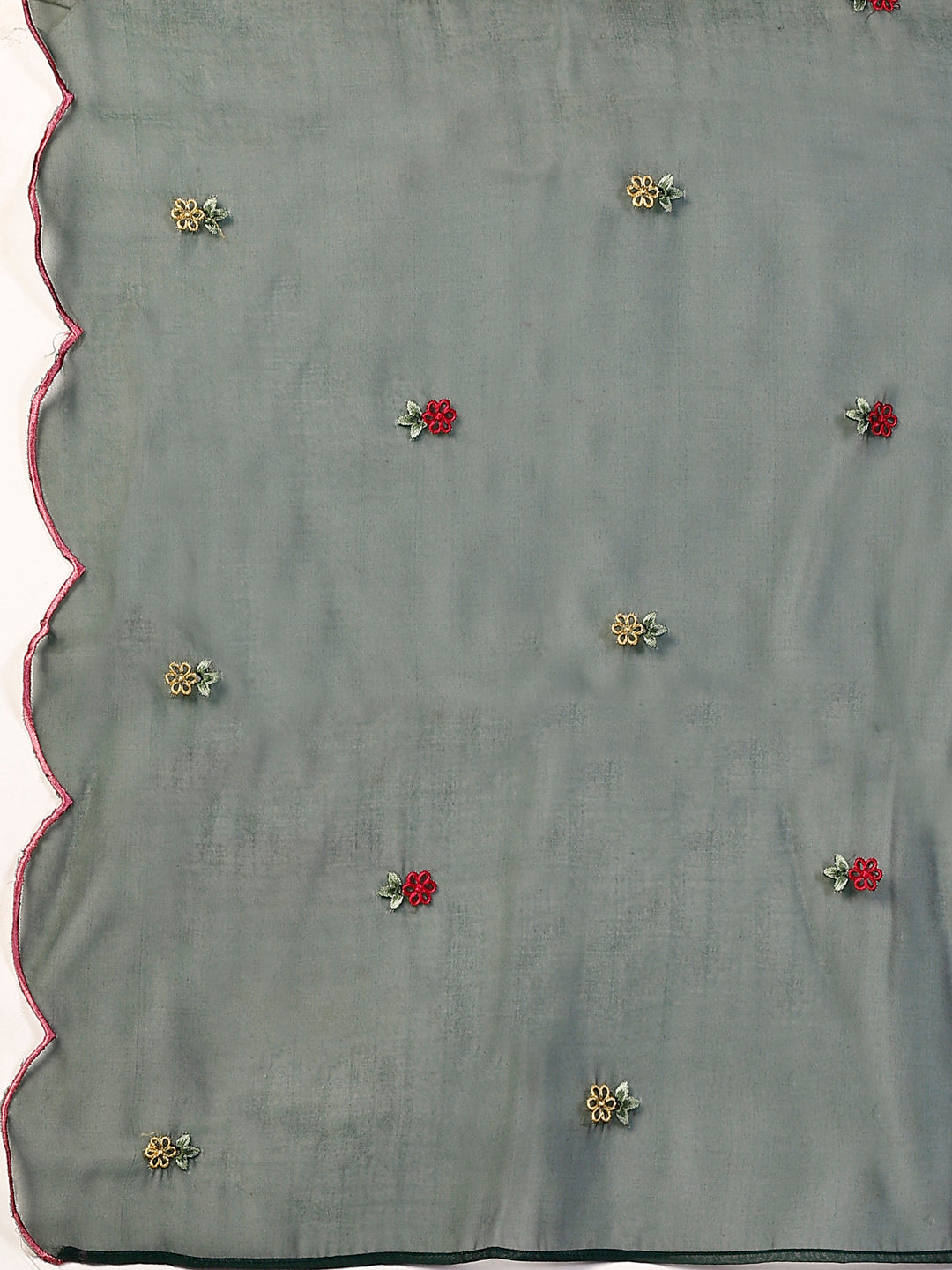 Embroidered Kurta With Pant & Organza Embroidered Dupatta Premium, Multicolor - Hiral Fashion | Grocsy