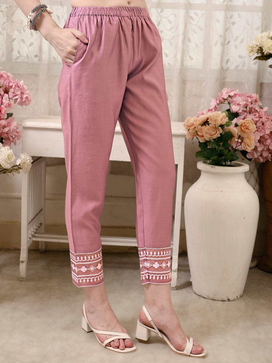 Pakistani Embroidered Kurta With Pant & Embroidered Dupatta, Multicolor - Hiral Fashion | Grocsy