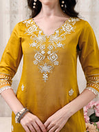 Pakistani Embroidered Kurta With Pant & Embroidered Dupatta Premium Luxury, Multicolor - Hiral Fashion | Grocsy