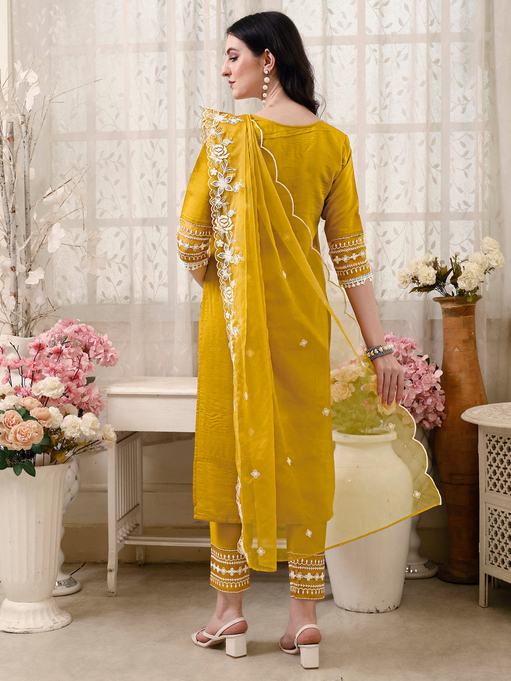 Pakistani Embroidered Kurta With Pant & Embroidered Dupatta Premium Luxury, Multicolor - Hiral Fashion | Grocsy