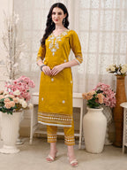Pakistani Embroidered Kurta With Pant & Embroidered Dupatta Premium Luxury, Multicolor - Hiral Fashion | Grocsy