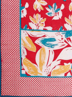 Floral Printed Cotton Kurta With Pant & Dupatta, Pink - Hiral Fashion | Grocsy