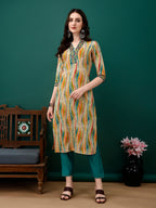 Mirror Embroidery And Shibori Printed Kurta With Pant & Dupatta, Multicolor - Hiral Fashion | Grocsy