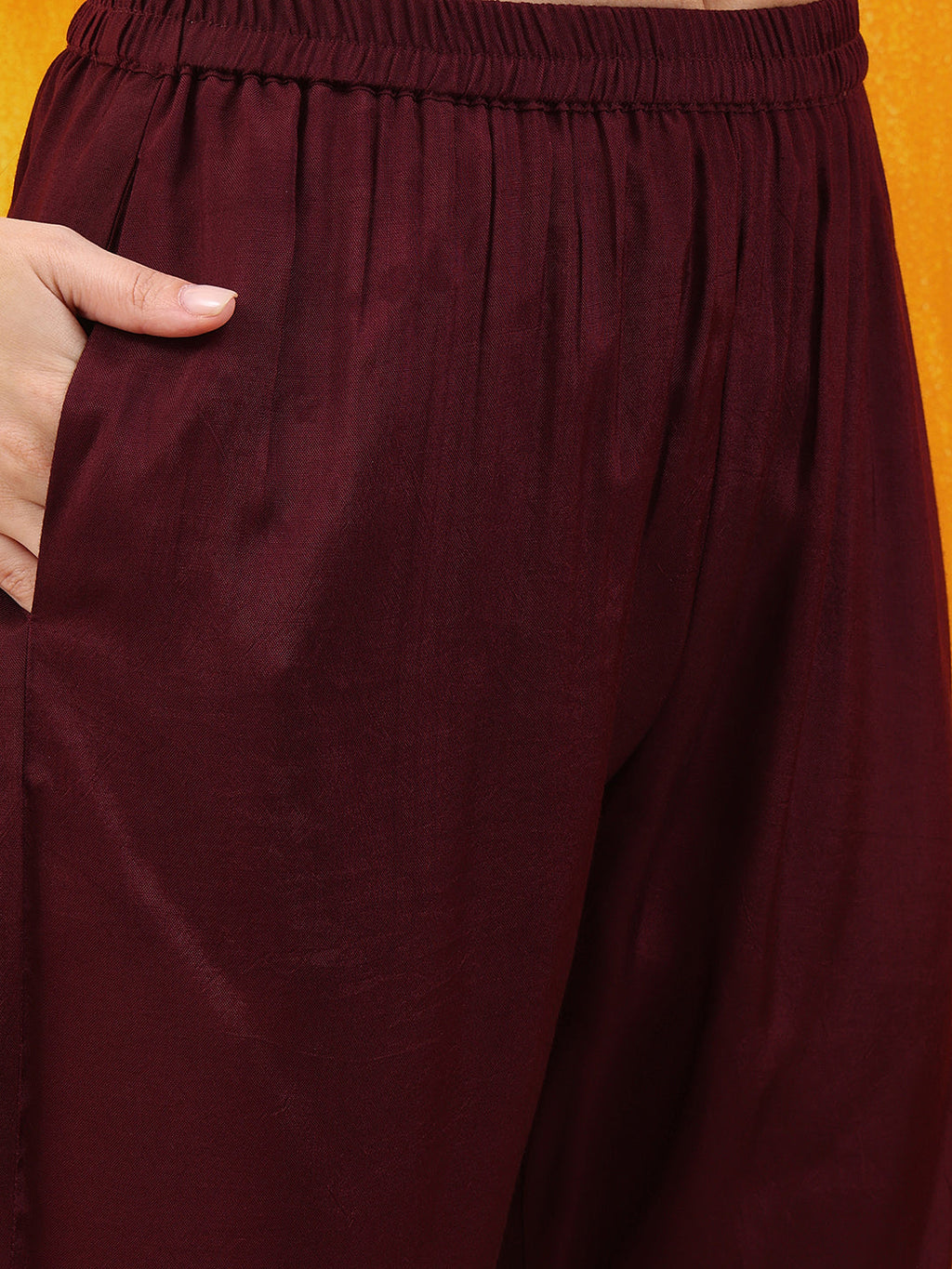 Alia Cut Embroidered Silk Blend Kurta With Pant & Dupatta, Wine - Hiral Fashion | Grocsy