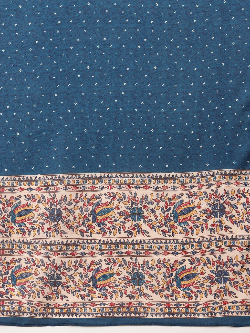 Hand Embroidered & Printed Kurta With Pant & Dupatta, Teal - Hiral Fashion | Grocsy