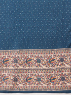Hand Embroidered & Printed Kurta With Pant & Dupatta, Teal - Hiral Fashion | Grocsy