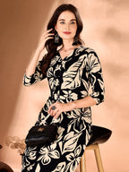 Botanical Printed Co Ords Set, Black - Hiral Fashion | Grocsy