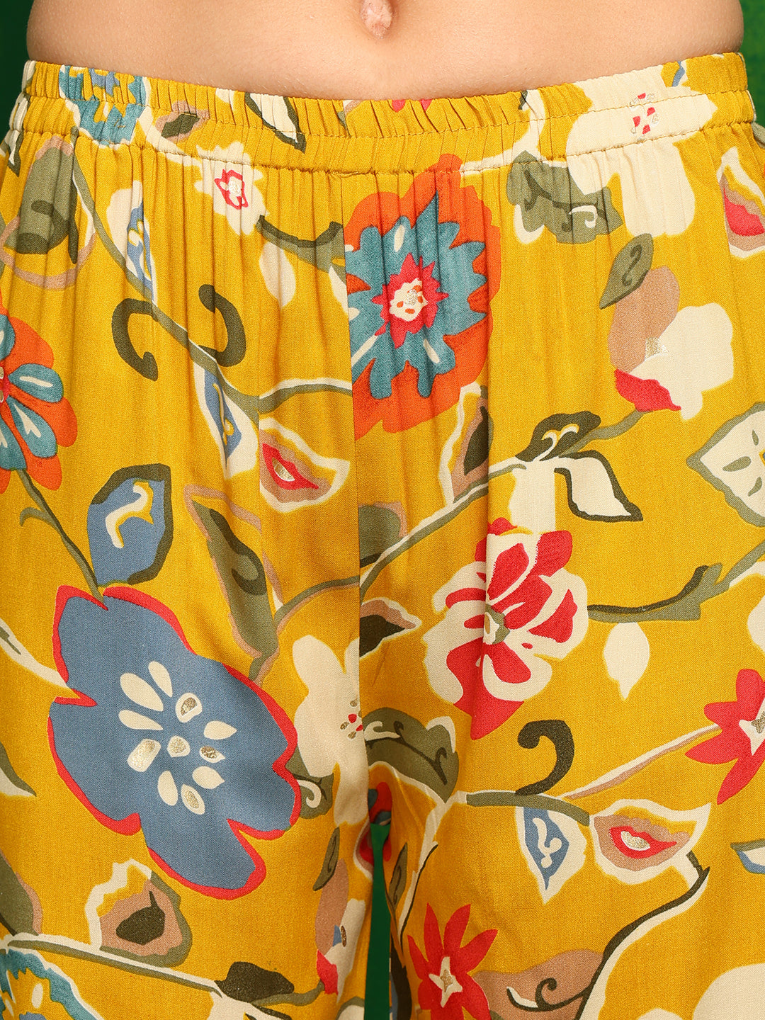Botanical Printed Co Ords Set, Yellow - Hiral Fashion | Grocsy