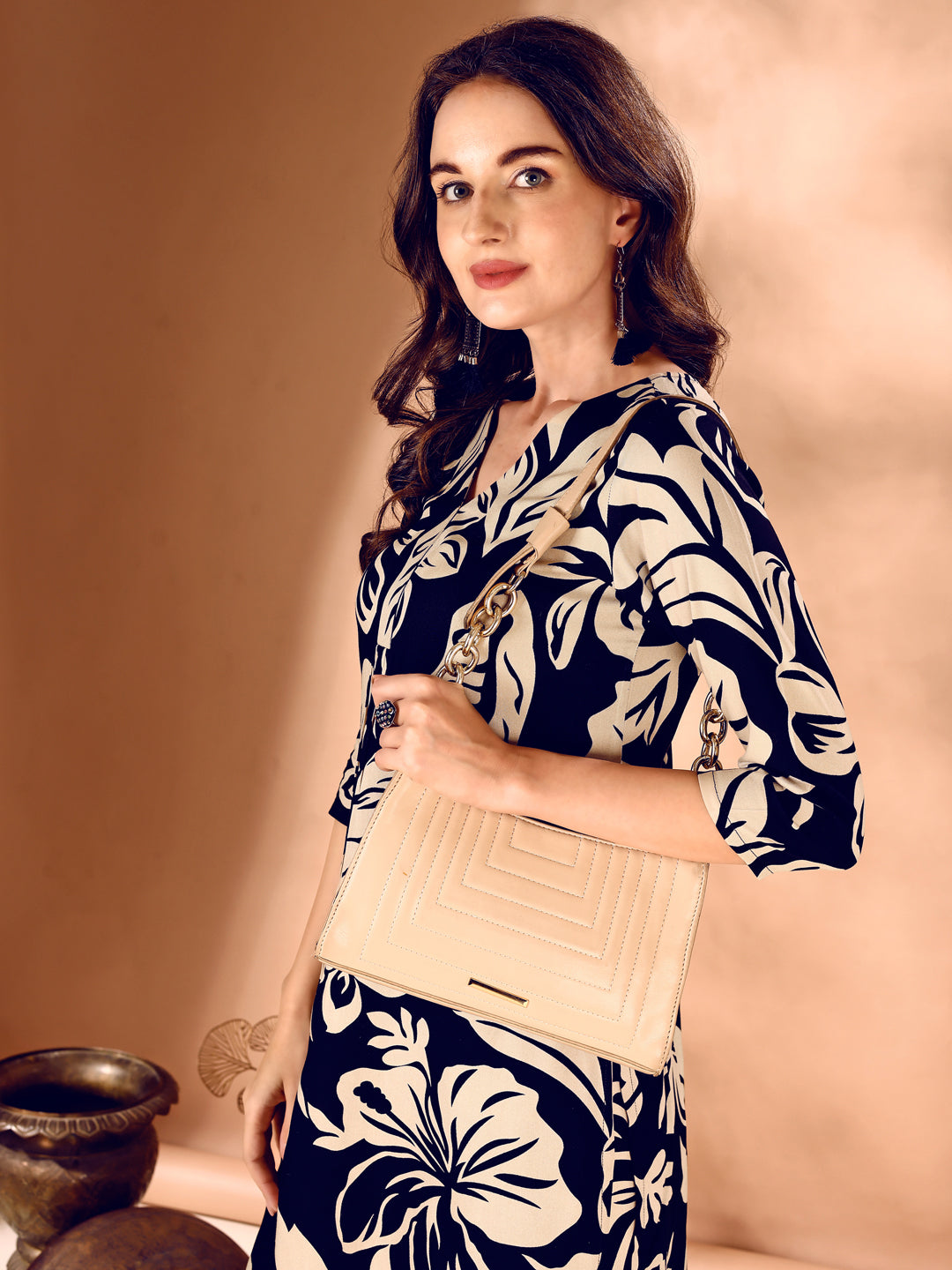 Botanical Printed Co Ords Set, Navy Blue - Hiral Fashion | Grocsy