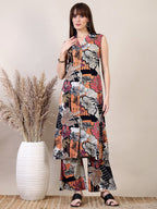 Floral Printed Co-Ords Set, Black - Hiral Fashion | Grocsy