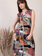 Floral Printed Co-Ords Set, Navy Blue - Hiral Fashion | Grocsy