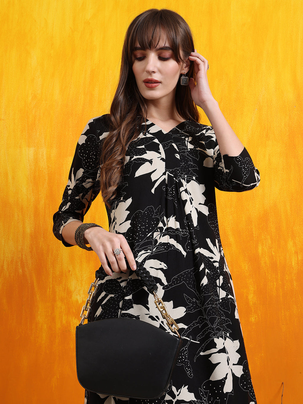 Floral Printed Co-Ords, Black - Hiral Fashion | Grocsy