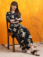 Floral Printed Co-Ords, Black - Hiral Fashion | Grocsy