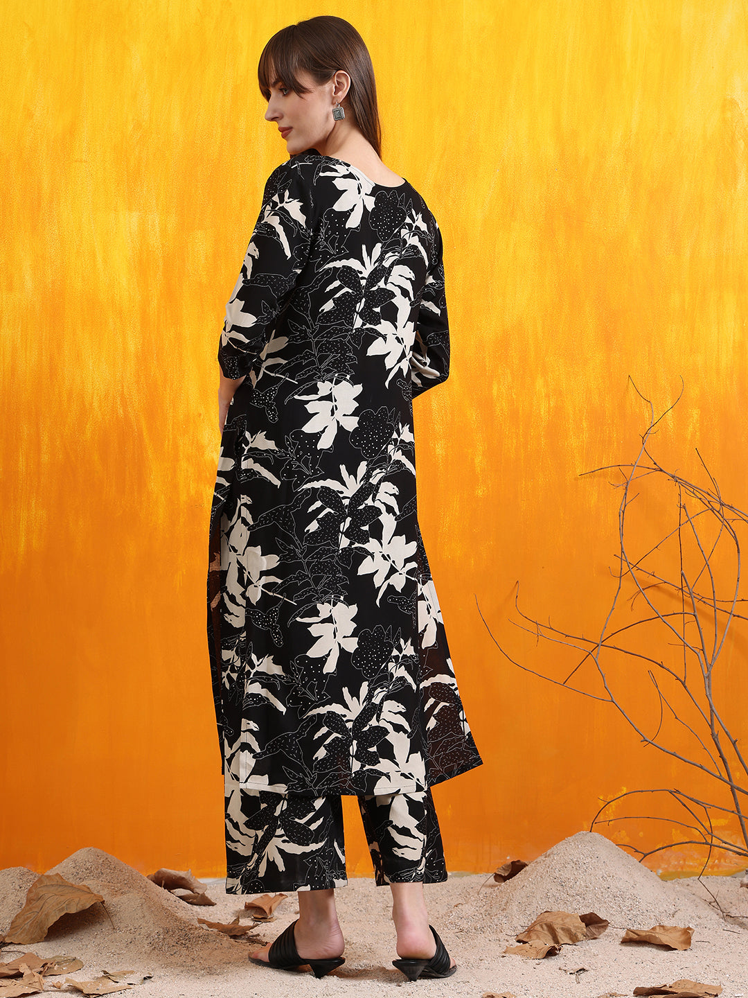 Floral Printed Co-Ords, Black - Hiral Fashion | Grocsy